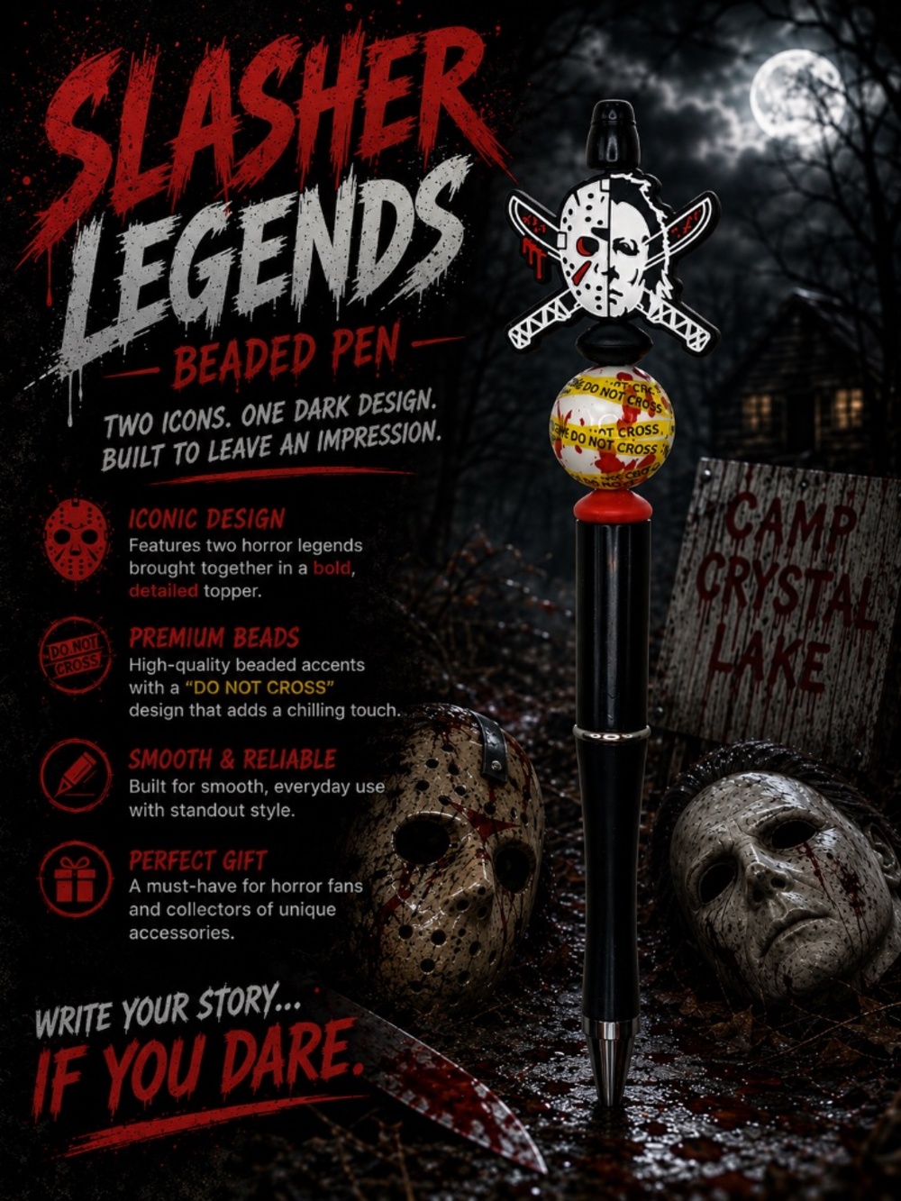 Slasher Legends Beaded Pen